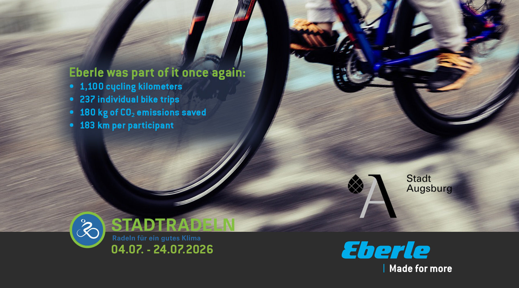 STADTRADELN 2026 | Ein starkes Zeichen für den Klimaschutz – Danke an unser Eberle-Team! 💚