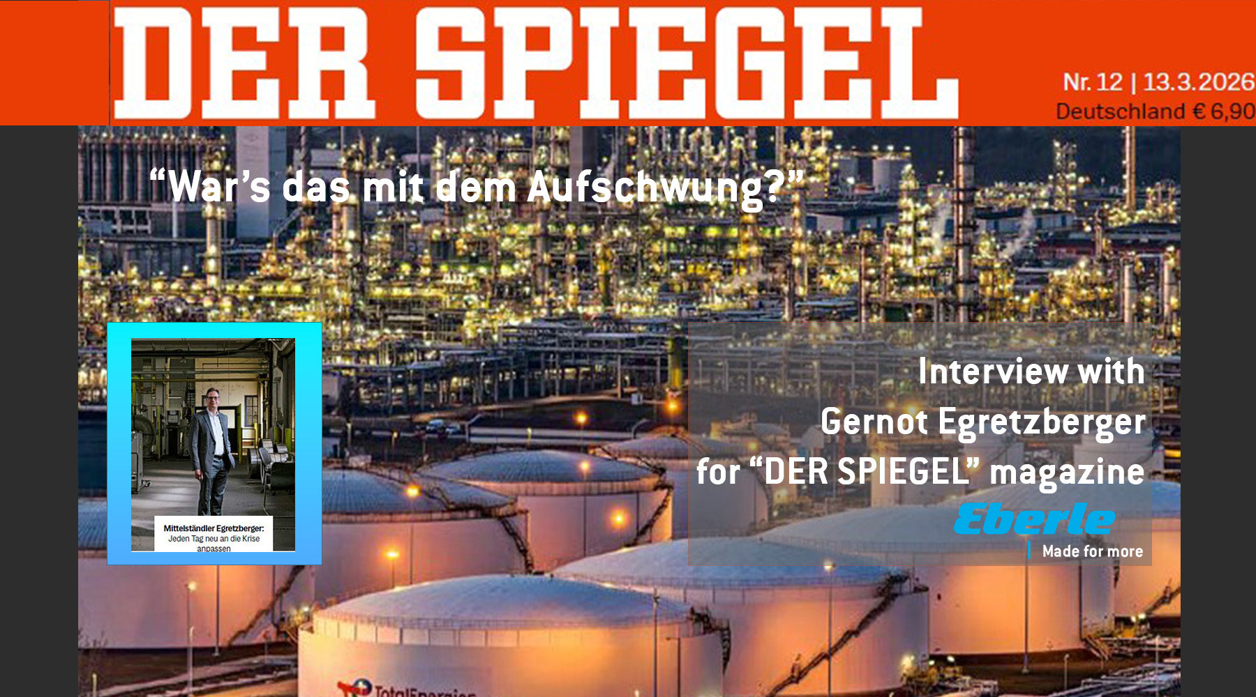 Gernot Egretzberger im SPIEGEL-Interview - J.N. Eberle & Cie.