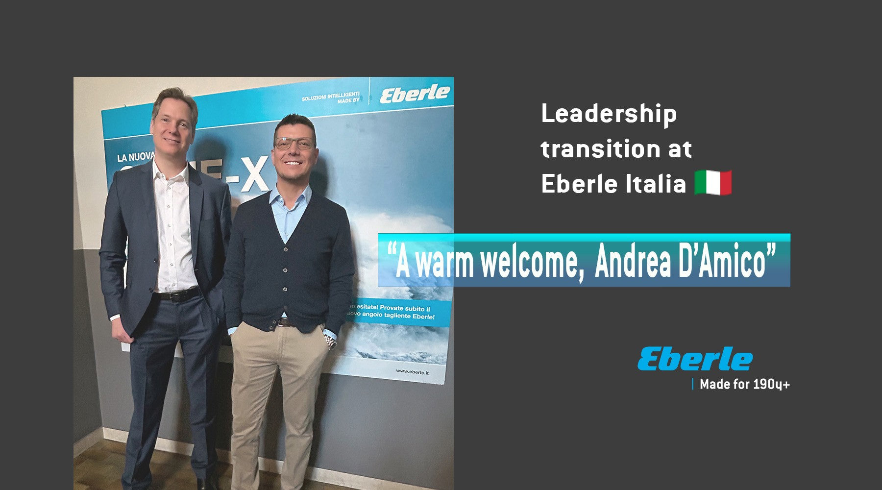Staffelübergabe bei Eberle Italia - J.N. Eberle & Cie.